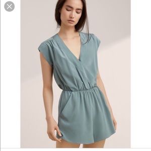 Teal Babaton Corbett romper (in turquoise)